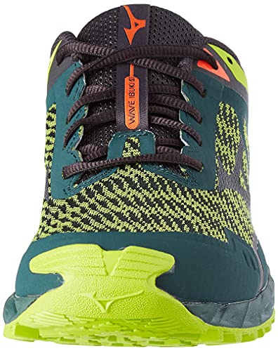 Mizuno Wave Ibuki 3, Zapatillas de Trail Running Hombre, GreenG/Obsidian/LGreen, 39 EU