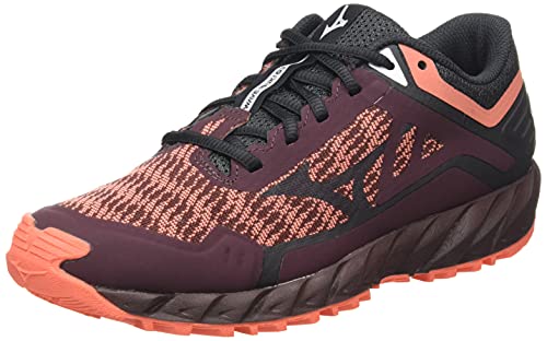 Mizuno Wave Ibuki 3, Zapatillas de Trail Running Mujer, Fudge/Obsidian/LCoral, 41 EU