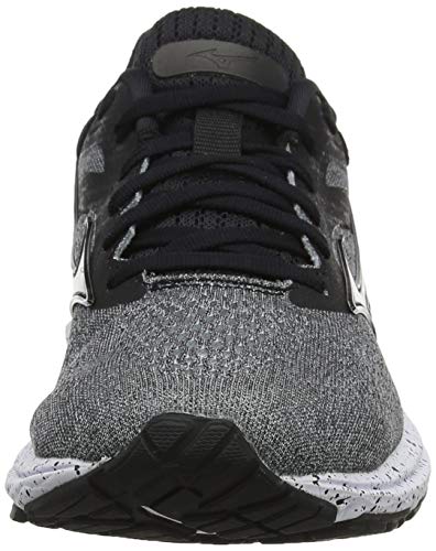 Mizuno Wave Rider 23, Zapatillas de Running Mujer, Gris/Blanco/Negro 72 (Grey glaciergray White Black 72), 38 EU