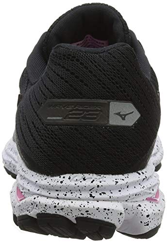 Mizuno Wave Rider 23, Zapatillas de Running Mujer, Gris/Blanco/Negro 72 (Grey glaciergray White Black 72), 38 EU