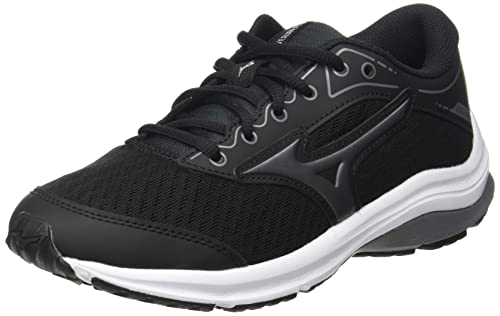 Mizuno Wave Rider 25 Jr, Zapatillas de Running, Black/MetallicShadow/QShade, 35 EU