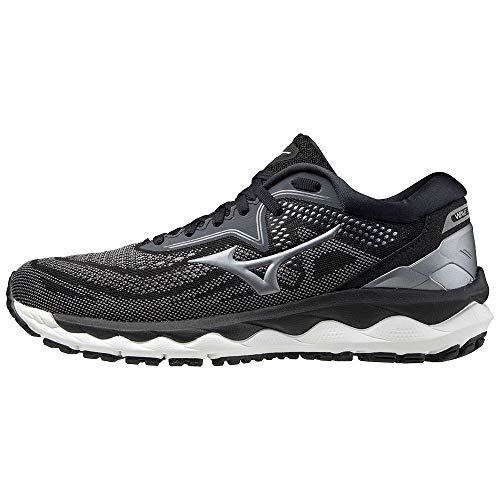 Mizuno Wave Sky 4 (W), Zapatillas de Running Mujer, Black/Quite Shade/CoolSilver, 36.5 EU