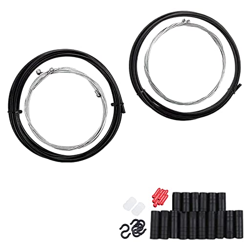 MMSSY 4 pcs Kit Cable de Freno Bicicleta, Kit Cable Palanca Cambios Bici, Línea de Transmisión 2 en 1 Universal para Reparación de Carretera de Montaña