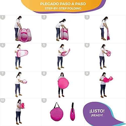 Mobiclinic, Tienda de campaña infantil, Bolas Incluidas, Fantasía, Plegable, Piscina de bolas, Marca Española, Parque de bolas, Carpa de tela para niños, Juguete infantil, Para interior o exterior