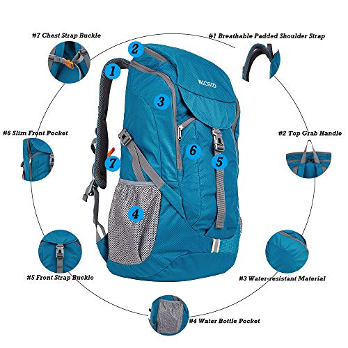 Mochila de senderismo ligera de 50 l, plegable, multifuncional, bolsa de viaje, resistente al agua, informal, para hombres y mujeres, deportes al aire libre, montaña.