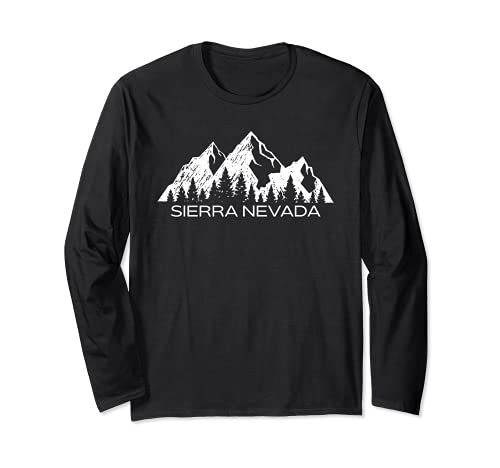 Montañas Sierra Nevada | Regalo de recuerdo de Sierra Nevada Manga Larga