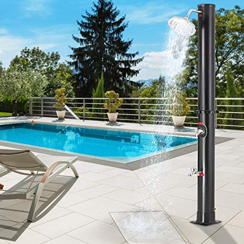 Monzana Ducha Solar de Jardín 20L Sin Conexión eléctrica Exterior Ducha de pies Cabezal Giratorio Piscina