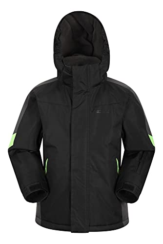 Mountain Warehouse Chaqueta para la Nieve Raptor para niños - Abrigo de Invierno Impermeable a la Nieve, Abrigo con Forro Polar para niños, faldón antinieve Integrado Gris Medio 11-12 Años