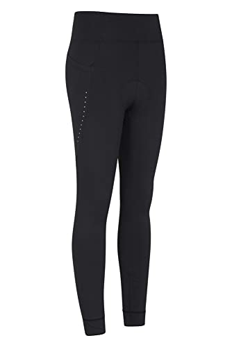 Mountain Warehouse Pro Leggings de Ciclismo para Mujer - Culote con badana, Malla hidroabsorbente, máxima opacidad, Bolsillos Laterales - Ciclismo, triatlón Negro 46