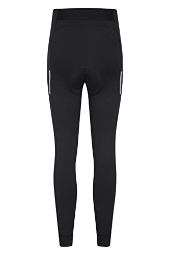 Mountain Warehouse Pro Leggings de Ciclismo para Mujer - Culote con badana, Malla hidroabsorbente, máxima opacidad, Bolsillos Laterales - Ciclismo, triatlón Negro 46