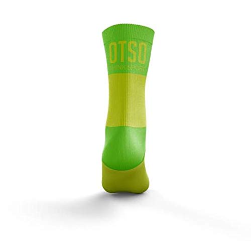 Multi-Sport Socks Medium Cut Fluo Yellow/Fluo Green