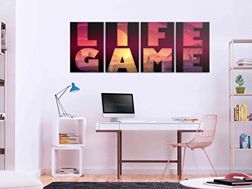 murando - Akustikbild para jugadores Consola 160x60 cm Bilder Akustikschaum Hochleistungsschallabsorber Schallschutz Leinwand 4 tlg Wandbild Raumakustik Schalldämmung colorido Gaming m-C-0472-b-i