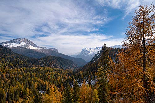 MX-XXUOUO Rompecabezas, Juegos, Manualidades y Ciencia-Montañas Italianas Dolomitas de otoño Alpes del Tirol del sur-1000 Piezas para Adultos y niños