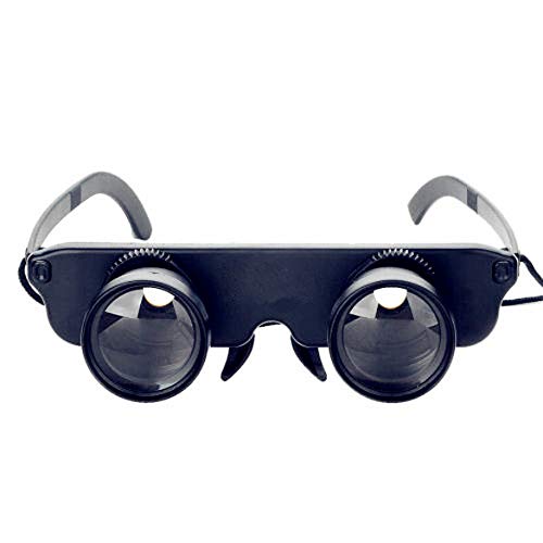 MYWISH Telescopio Gafas Lupa Lupa Prismáticos plegables sin vidrios Ajuste manos libres al aire libre para pesca observación de aves teatro ópera deportes TV ver senderismo costura