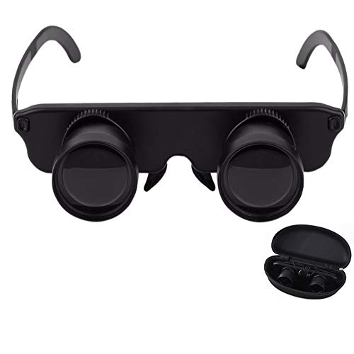 MYWISH Telescopio Gafas Lupa Lupa Prismáticos plegables sin vidrios Ajuste manos libres al aire libre para pesca observación de aves teatro ópera deportes TV ver senderismo costura