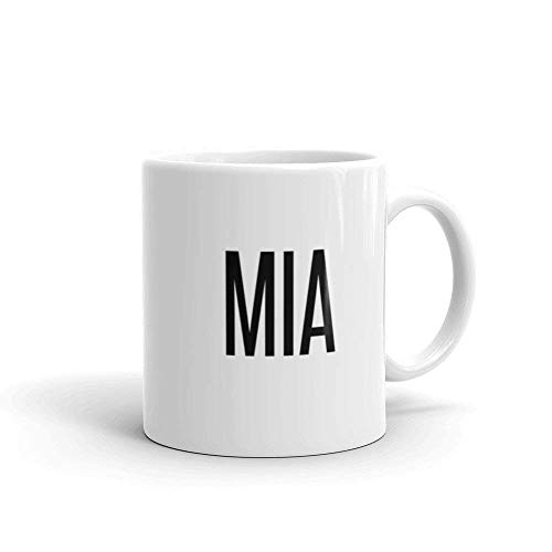 NA Taza de café MIA Miami con códigos de Aeropuerto, Regalos, Taza de café de cerámica, 11 oz, Color Blanco