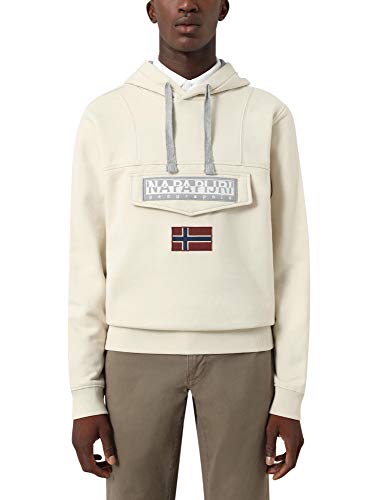 Napapijri Burgee Win Sudadera con Capucha, Whitecap Gray, S para Hombre