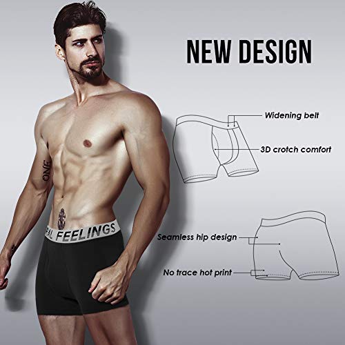 Natural Feelings Navidad Ropa Interior Bóxer Hombre Boxer Shorts Algodón,Pack de 3,Gris/Rojo/Blanco