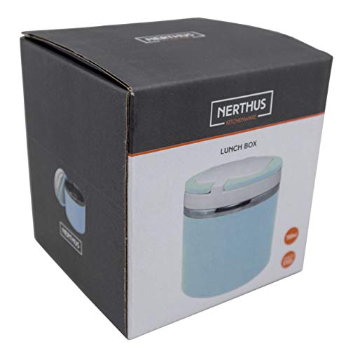 Nerthus FIH 753 - Recipiente para solidos azul pastel para niños de 700 ml de capacidad