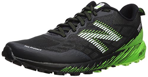 New Balance Men's Summit Unknown Trail Running Shoe, Black/Lime, 7.5 2E US