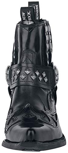 New Rock Antik Hombre Botas Negro EU44, Piel,