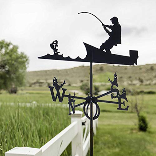 NGHSDO Veletas De Viento Acero Inoxidable WeatherVane Tiempo Vane Yard Escena de la Granja Decoración 50 cm de Altura Veletas De Viento para Tejado