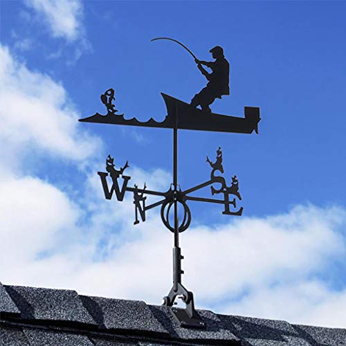 NGHSDO Veletas De Viento Acero Inoxidable WeatherVane Tiempo Vane Yard Escena de la Granja Decoración 50 cm de Altura Veletas De Viento para Tejado