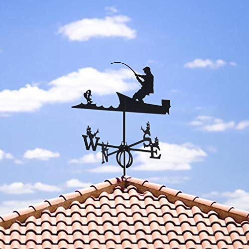 NGHSDO Veletas De Viento Acero Inoxidable WeatherVane Tiempo Vane Yard Escena de la Granja Decoración 50 cm de Altura Veletas De Viento para Tejado