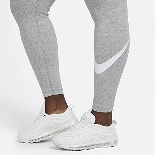 NIKE CZ8530-063 W NSW ESSNTL LGGNG Swoosh MR Leggings Womens dk Grey Heather/(White) XL