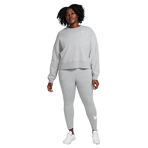 NIKE CZ8530-063 W NSW ESSNTL LGGNG Swoosh MR Leggings Womens dk Grey Heather/(White) XL