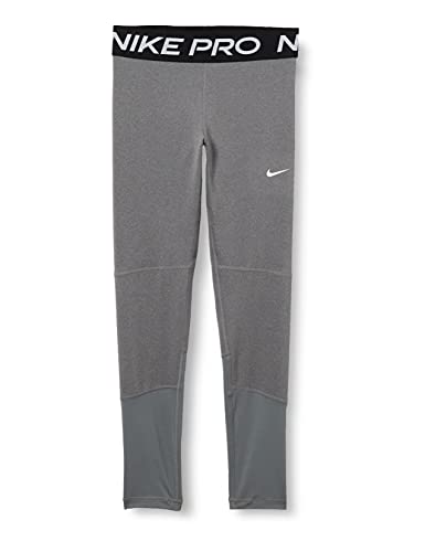 NIKE G NP TGHT Leggings, Carbon Heather/(White), S Girls