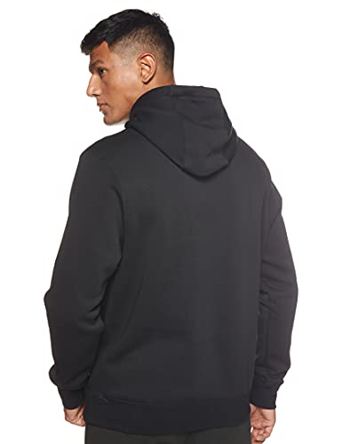 NIKE M NSW Club Hoodie Po BB Sweatshirt, Hombre, Black/Black/White