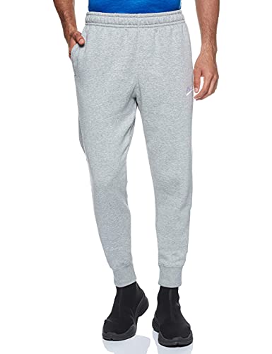 NIKE M NSW Club Jggr BB Pantalones de Deporte, Hombre, dk Grey Heather/Matte Silver/(White), S