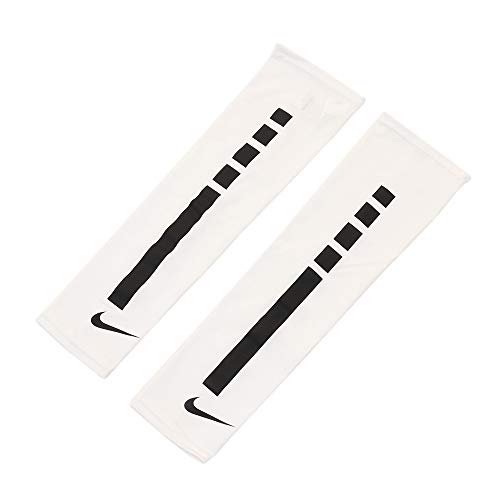 NIKE Pro Elite Sleeves 2.0, Negro, Blanco, S/M