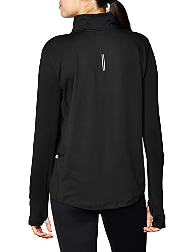 NIKE W NK Element Top Hz Long Sleeved t-Shirt, Mujer, Black/Reflective Silv, S