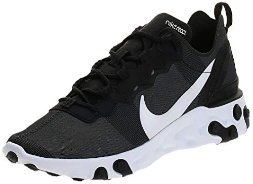 Nike W React Element 55, Zapatillas de Running Mujer, Negro (Black/White 003), 37.5 EU