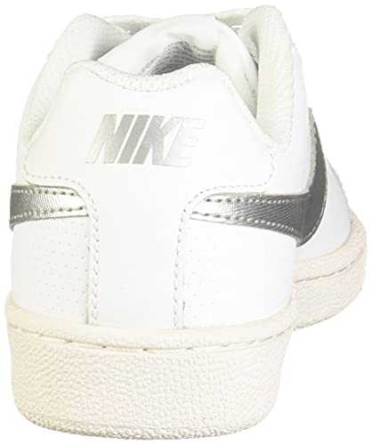 Nike Wmns Court Royale, Zapatillas de Gimnasia Mujer, Blanco (White / Metallic Silver), 36.5 EU