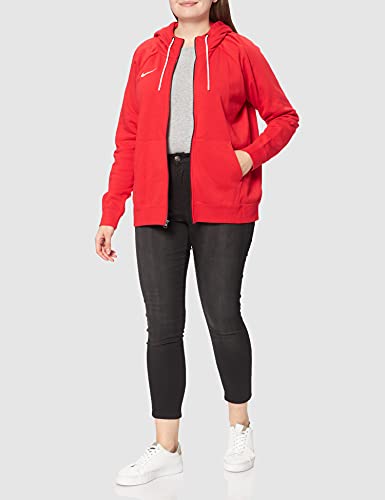 NIKE Women's Team Club 20 Full-Zip Hoodie Chaqueta Deportiva, Rojo y Blanco, XL para Mujer