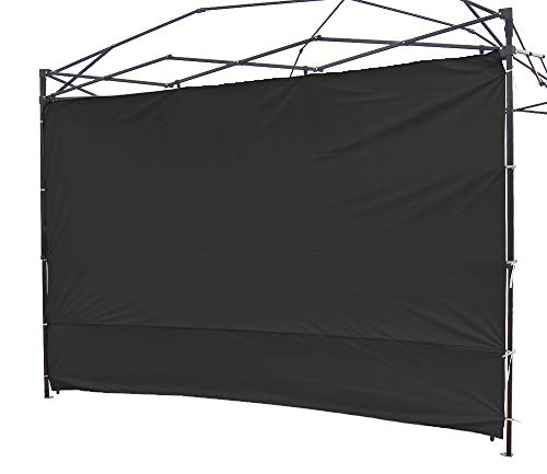 NINAT Toldo Sunwall 3M Panel de privacidad para carpa de carpa impermeable para cenadores de pierna recta, paquete de 2 unidades solo de pared lateral (marco de toldo no incluido) Panel de pared negra