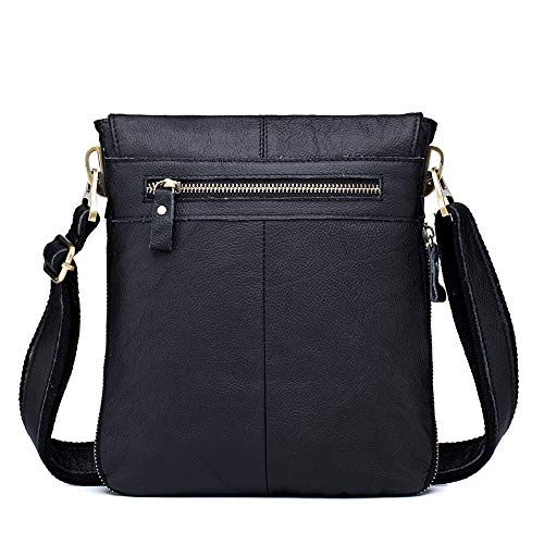 NIYUTA Shoppers Y Bolsos De Hombro Hombre Casual Primera Capa de Piel de Vaca Negocio Bolsos ES1014 Fekete