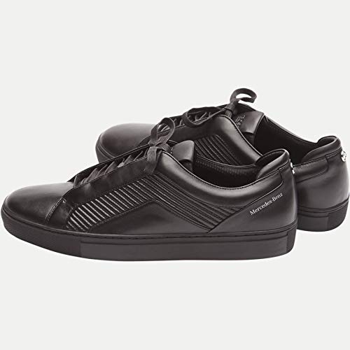 Nuevo Hugo Hombres Cuero Negro Mercedes Formula 1 F1 Entrenador Zapatillas De Conducción Tenn MTMB, color Negro, talla 42 1/3 EU