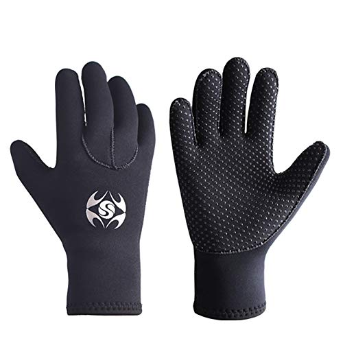 NZHK Guantes de buceo de neopreno de 3 mm, guantes térmicos antideslizantes para hombres y mujeres, buceo, natación, surf, navegación, kayak, talla S