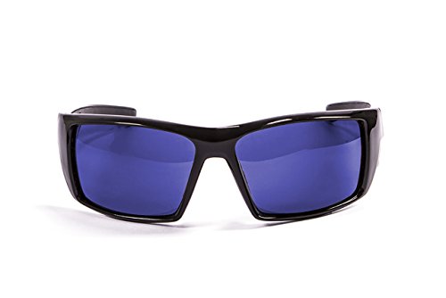 Ocean Sunglasses Aruba - Gafas de Sol polarizadas - Montura : Negro Brillante - Lentes : Azul Espejo (3201.1)