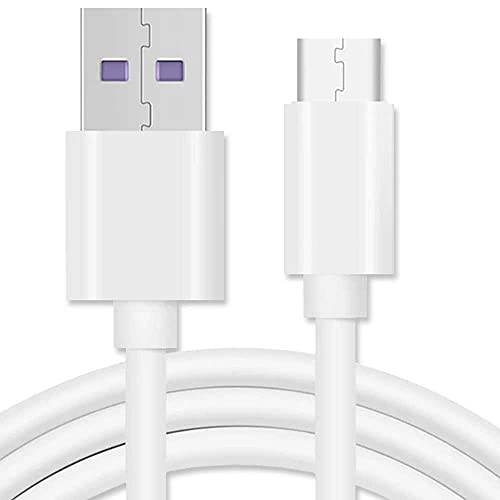 OcioDual Cable USB Tipo C 1m 4.2A 120BA Blanco de Carga y Datos Cargador Rápido Quick Charge para Huawei P40 P30 P20 Pro Lite