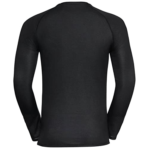 Odlo Men's Active F-Dry Light Eco Base Layer Top, Black, L