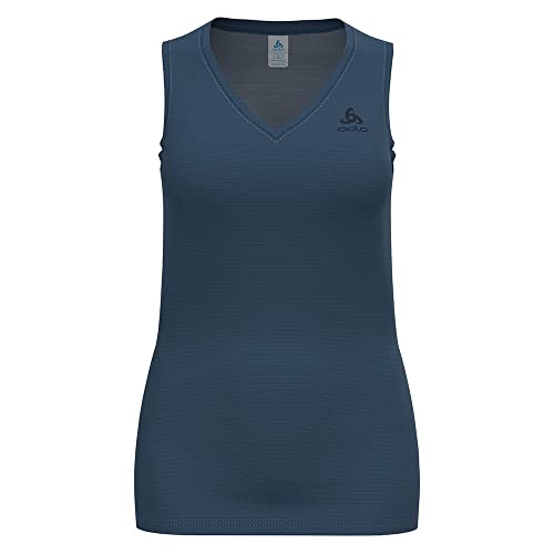 Odlo Women's Active F-Dry Light Eco Singlet, Blue Wing Teal, XXL