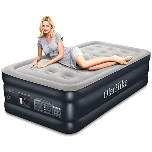 OlarHike Cama de Aire con Bomba eléctrica integrada, autohinchable para 2 Personas, Cama de Invitados, colchón Hinchable para Camping o Uso doméstico, 198 x 102 x 46 cm