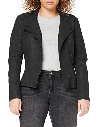 Only Onlava Faux Leather Biker Otw Noos Chaqueta, Negro (Black), 40 para Mujer