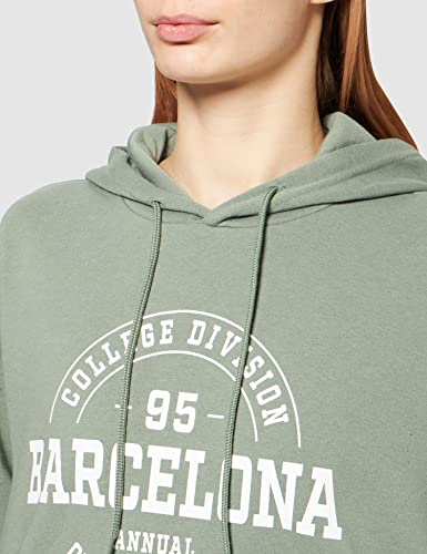 Only Onlcomfy Life L/S Print Hood Swt Sudadera, Blanco (Sea Spray), S para Mujer