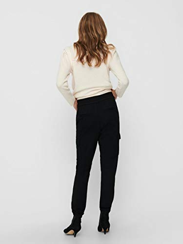 Only Onlpoptrash Cargo Belt Pant Bin Pantalones, Negro (Black Black), 42/L32 (Talla del Fabricante: X-Large) para Mujer